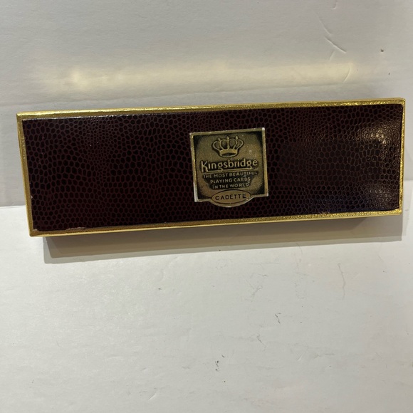 Vintage Kings Bridge Cadette double deck playing cards, with beautiful leather - Picture 4 of 6